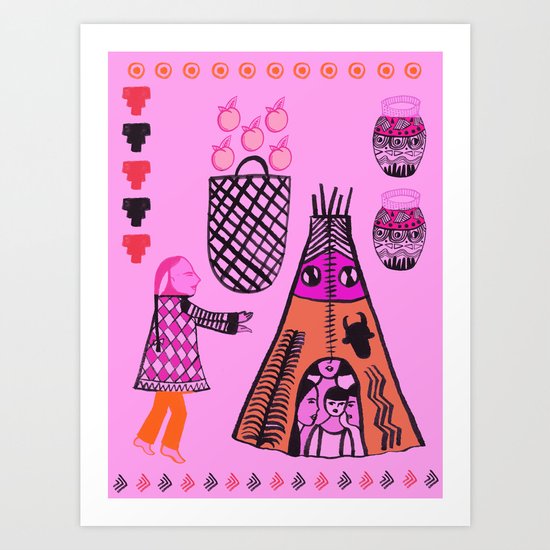 Basket Art Print