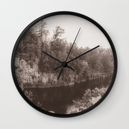 Vintage River Views Wall Clock