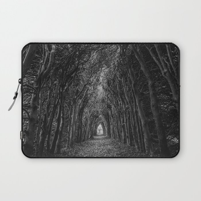 Tunnel of love; Diepenveen, Overste, Netherlands tunnel of trees art portrait nature black and white photograph / photography Laptop Sleeve