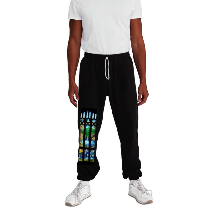 May Help Come from the Lord Who Made Heaven and Earth by Louis Comfort Tiffany Sweatpants