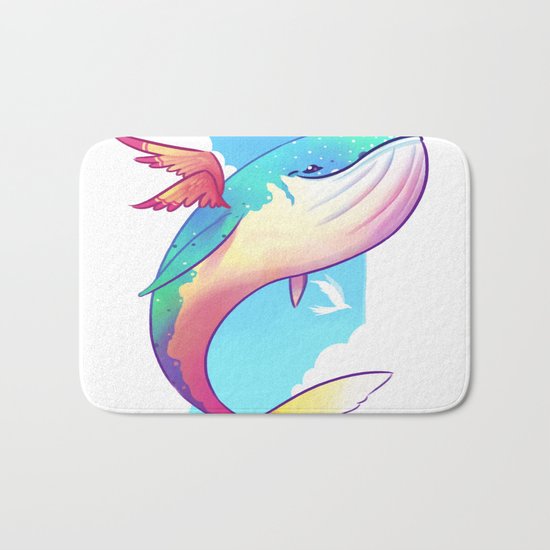 The Sky Whale Bath Mat