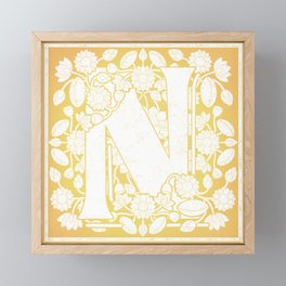 Letter 'N' Framed Mini Art Print