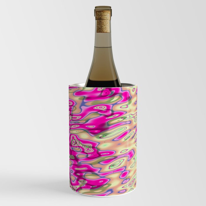 Funky pink liquid shapes Wine Chiller