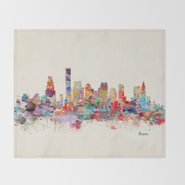 Boston city watercolor Decke