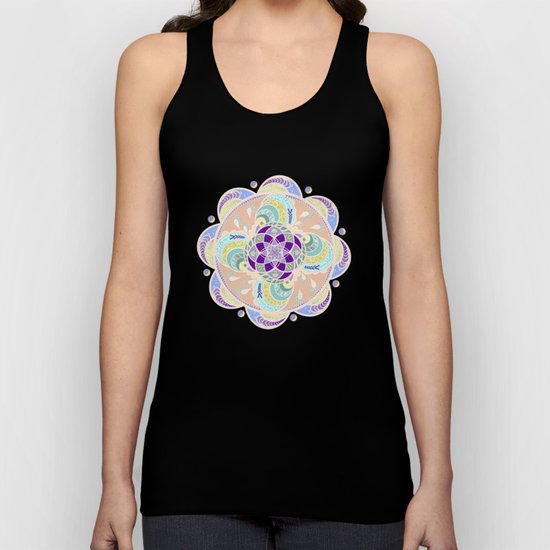 Daisy Lotus Meditation Unisex Tank Top