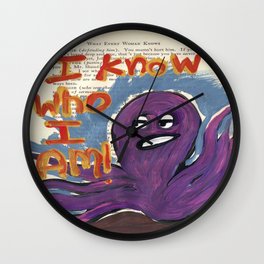 I know Who I Am Wall Clock | Nature, Painting, Illustration, Animal 