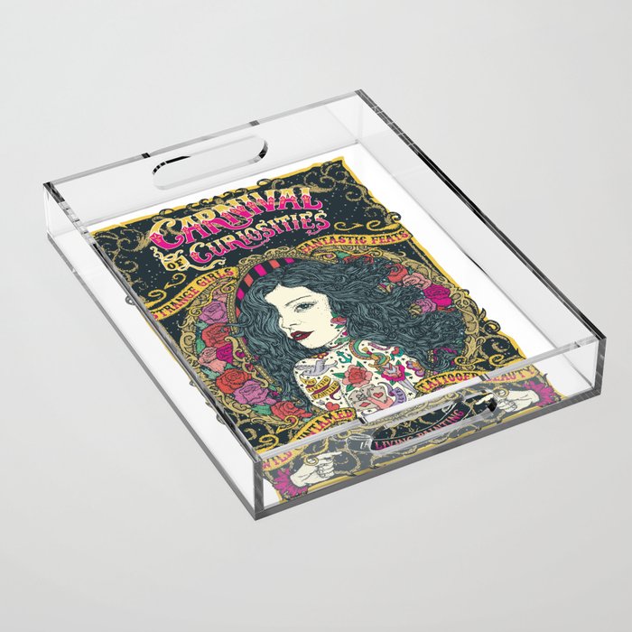 Circus The Living Painting - Tattooed Girl Acrylic Tray