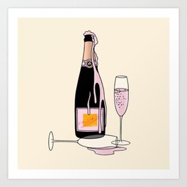 Fancy Champagne Art Print