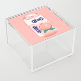 Peach Soda Can Japanese Soft Drink Kawaii Soft Pastel Pop Art Acrylic Box
