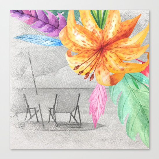 Tropical beach #3 Canvas Print