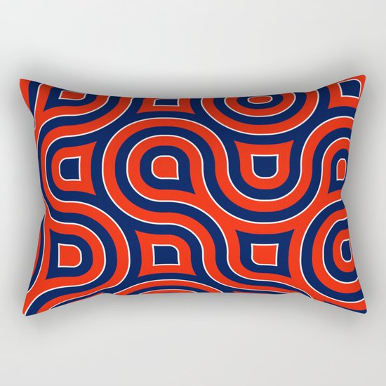 Red Deep blue spirale Rectangular Pillow