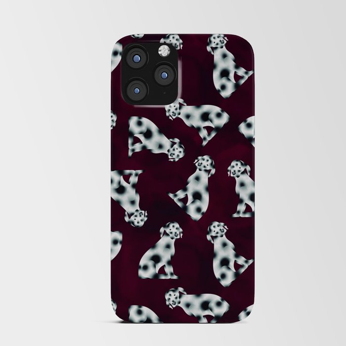 Dalmatian breed puppy dogs, pattern in digital drawing iPhone Card Case