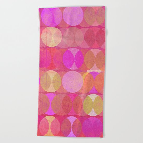 Multitudes in red Beach Towel