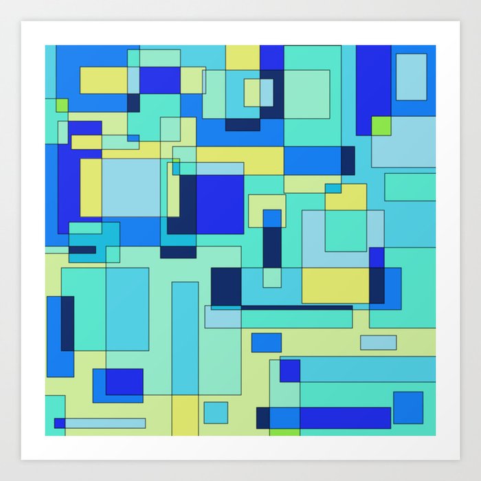 Digital Geometric Design 3 Art Print