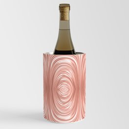 Glam Rose Gold Metallic Swirl Texture Wine Chiller