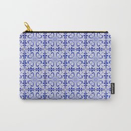 Gorgeous blue tiles with floral pattern. Vintage, traditional Portuguese ceramic tiles. Carry-All Pouch