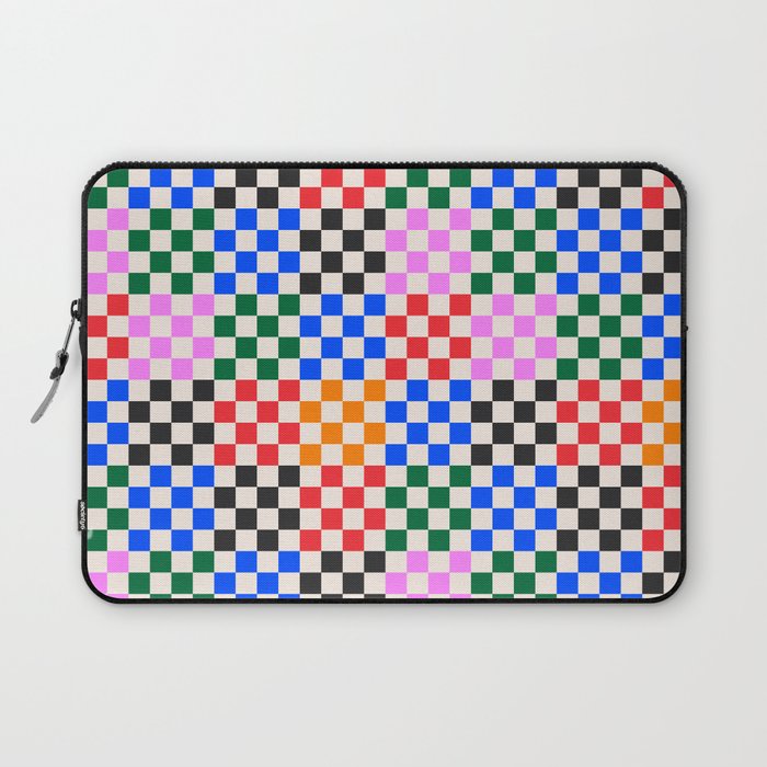 Colorful Checkered Pattern Laptop Sleeve