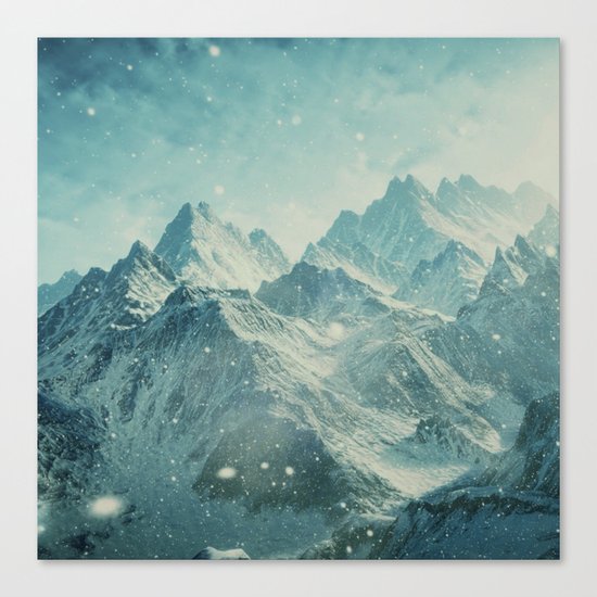 Snowy Mountains Canvas Print