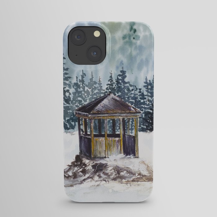 Watercolor  Little Hut in the Forest iPhone Case