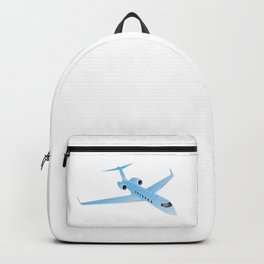 Private Business Jet Airplane Backpack | Pilot, Rich, Blue, Startup, Graphicdesign, Businessman, Success, Vip, Money, Jet 