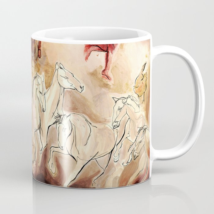 Imagined dream horses children dancing painting Coffee Mug