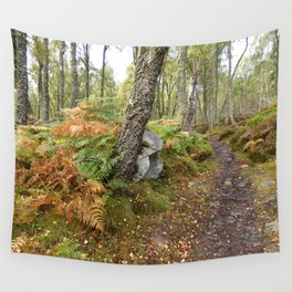 Autumn's Nature Walk in the Scottish Highlands Wall Tapestry