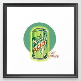 Battery Acid Soda Framed Art Print