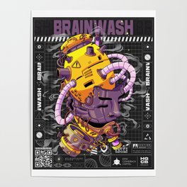 Mech Brainwash; Smoked Haze Series with urban design Poster