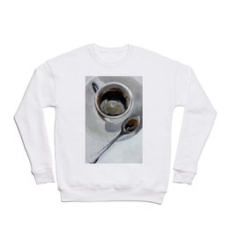 French breakfast, coffee and croissant, original oil painting, daily art Crewneck Sweatshirt