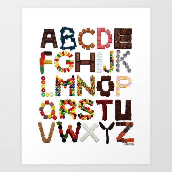 Candy Alphabet Art Print