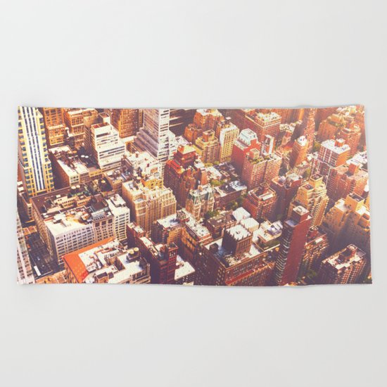 New York City Skyline Summer Beach Towel