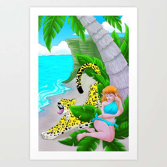 Pensive in Tropical Art Print