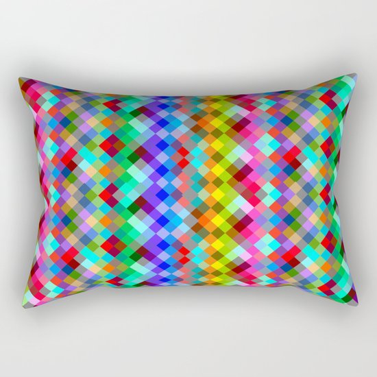 Multicolored pixels Rectangular Pillow