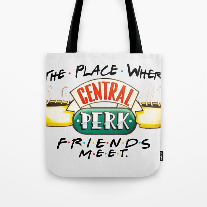 Friends Central Perk Logo Grocery Travel Reusable Tote Bag 