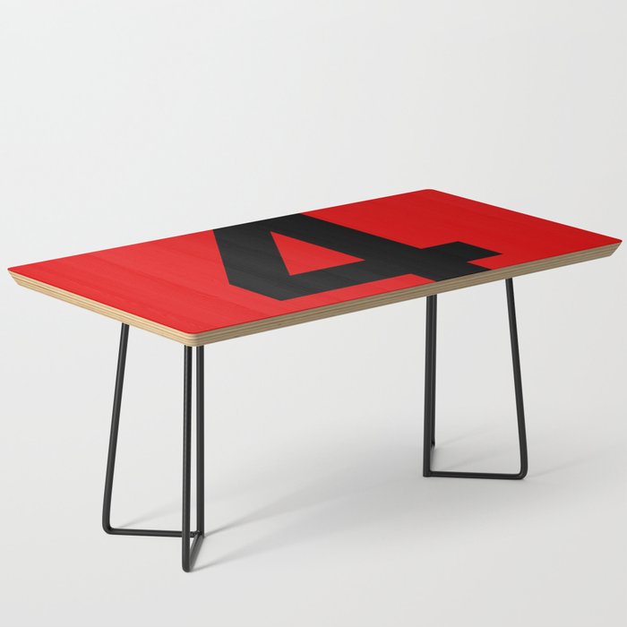 Number 4 (Black & Red) Coffee Table