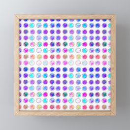 Dot grid Framed Mini Art Print