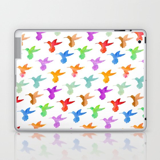 rainbow hummingbirds. Laptop & iPad Skin