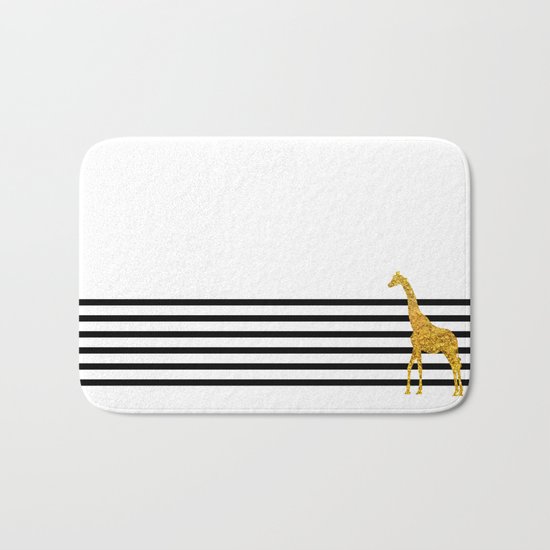 Gold Giraffe Bath Mat