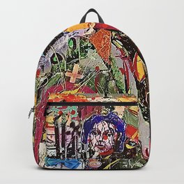 Getting Out Of My Head Backpack | Purple, Acrylic, Magick, Pink, Multicolored, Girl, Collage, Boardwalk, Mermaid, Color 