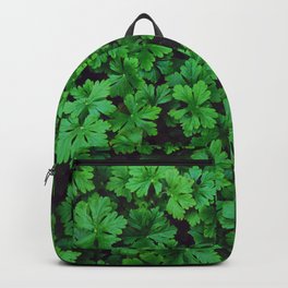 Parsley leaves | Fresh aromatic herbs pattern | Staple of Italian cuisine Backpack