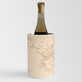 Old Maryland George Washington Historical Landmarks Map (1932) Vintage Founding Father MD Visited Atlas Wine Chiller