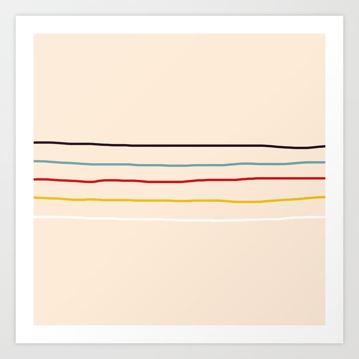 Abstract Retro Lines 3 Art Print By Alphaomega