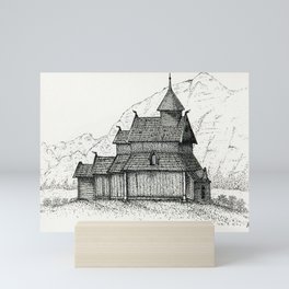 Stave Church Mini Art Print