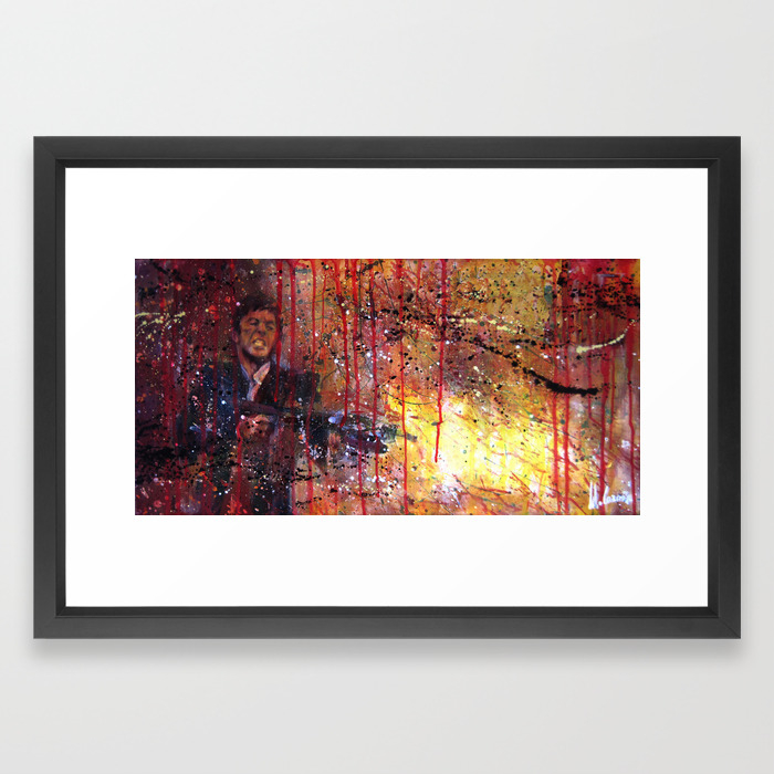 Tony Montana In Scarface Framed Art Print By Miquelcazanya Society6