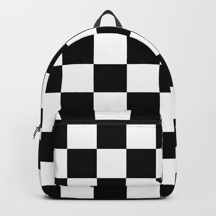 chess board, chessboard  black and white pattern Backpack