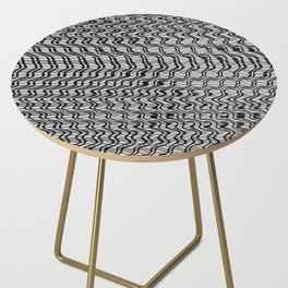 Monochrome Black And White Pattern Side Table