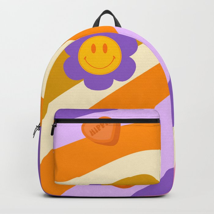 Retro Groovy 90s Style Print Backpack