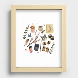 Japan Icons Recessed Framed Print