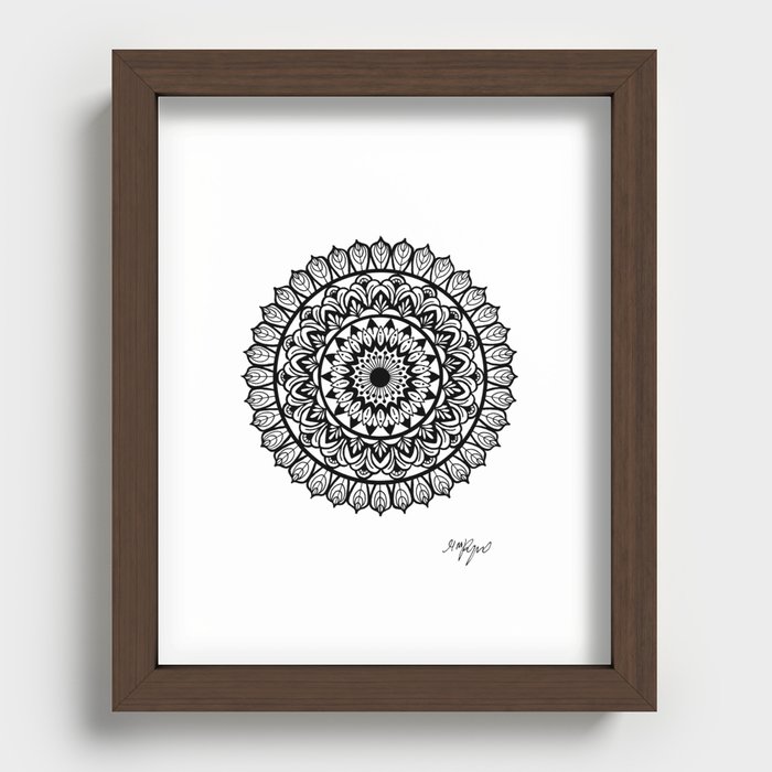 Sapphorica Creations Lotus Mandala Recessed Framed Print