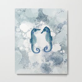 Seahorses Metal Print